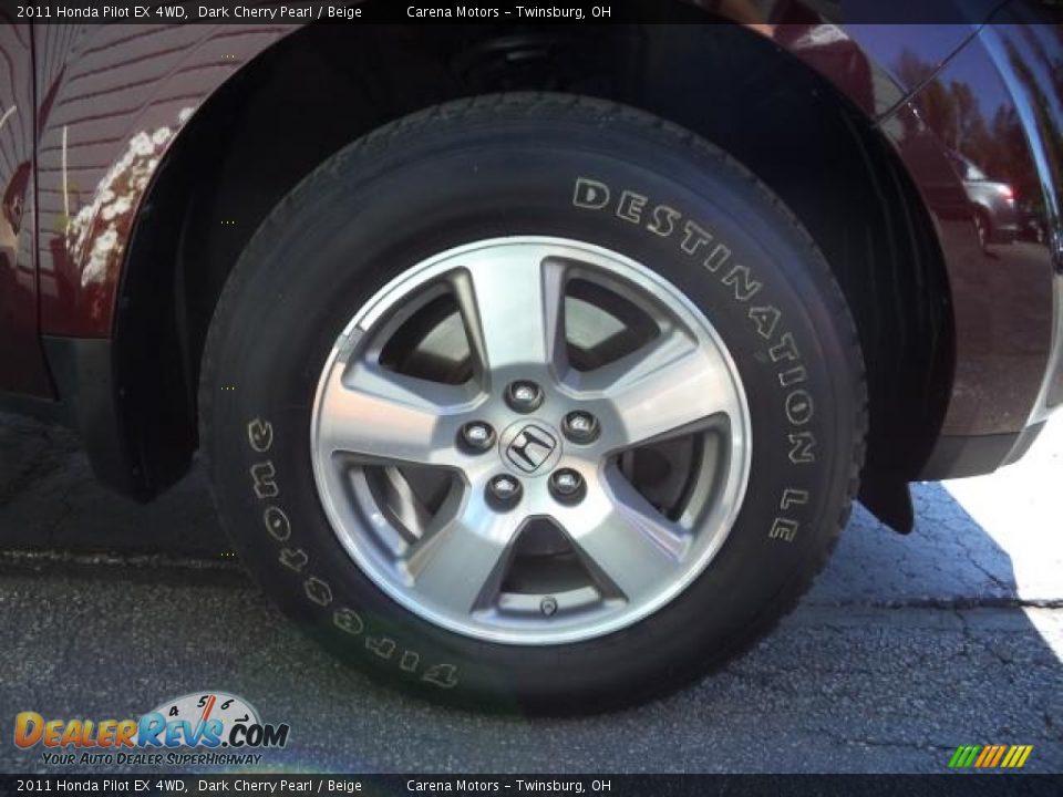 2011 Honda Pilot EX 4WD Dark Cherry Pearl / Beige Photo #31