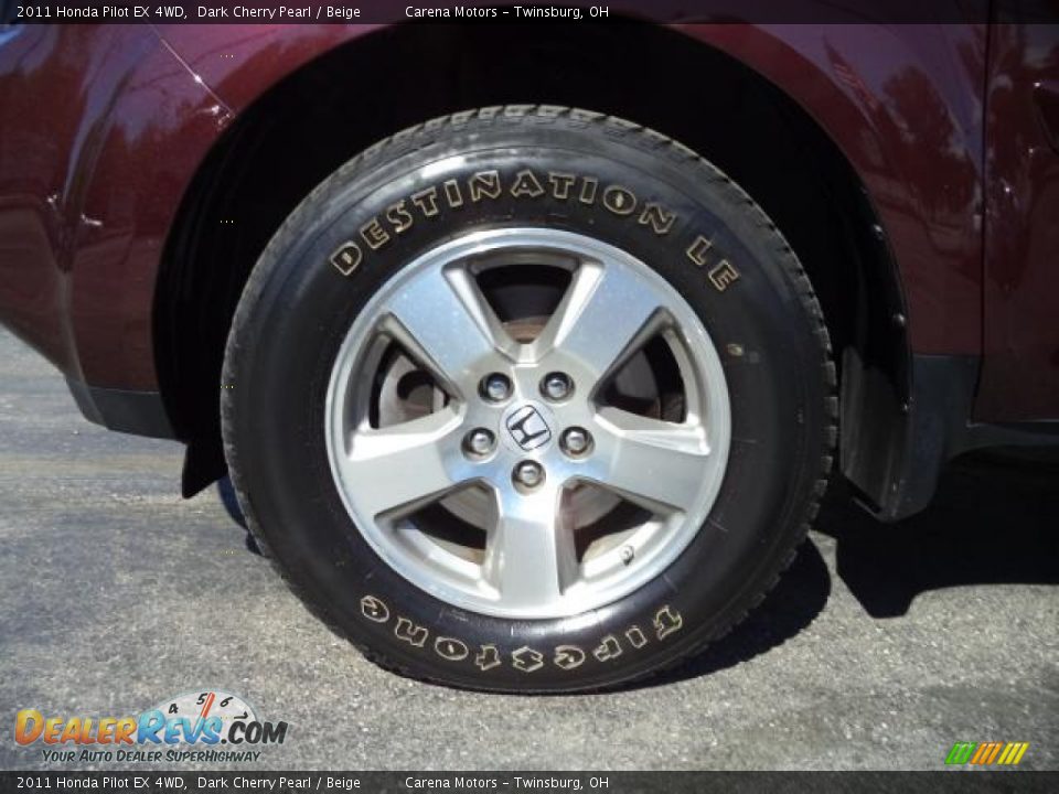 2011 Honda Pilot EX 4WD Dark Cherry Pearl / Beige Photo #32