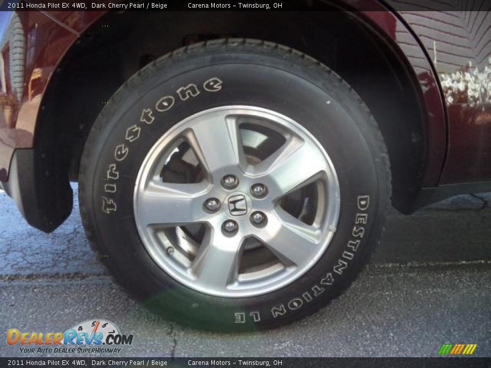 2011 Honda Pilot EX 4WD Dark Cherry Pearl / Beige Photo #34