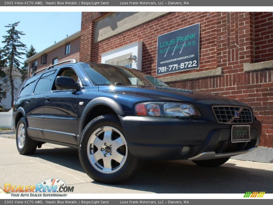 2003 Volvo XC70 AWD Nautic Blue Metallic / Beige/Light Sand Photo #2