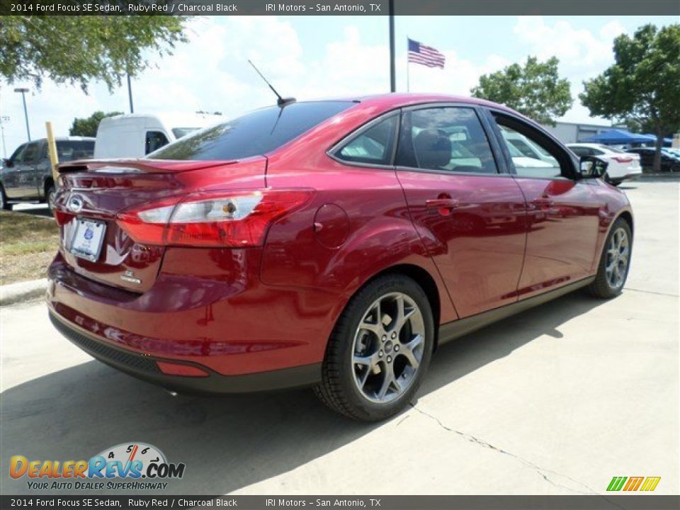 2014 Ford Focus SE Sedan Ruby Red / Charcoal Black Photo #5