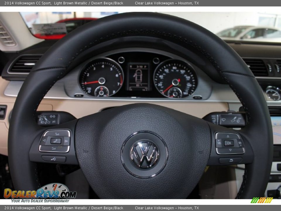2014 Volkswagen CC Sport Light Brown Metallic / Desert Beige/Black Photo #22