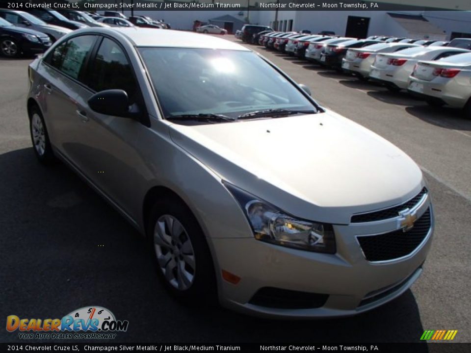 2014 Chevrolet Cruze LS Champagne Silver Metallic / Jet Black/Medium Titanium Photo #2