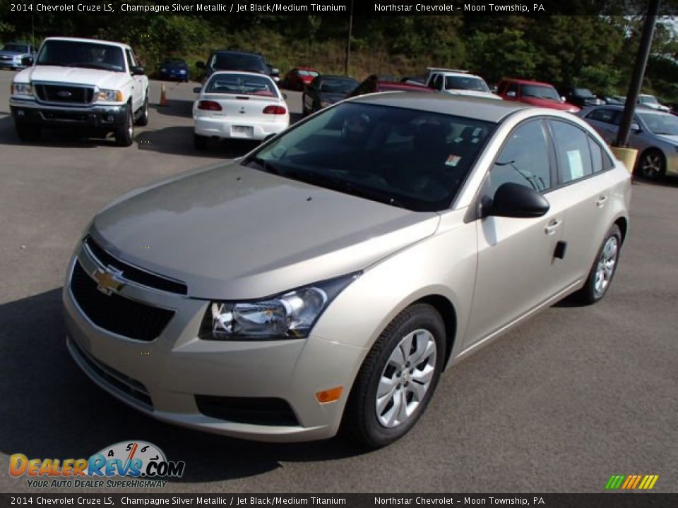 2014 Chevrolet Cruze LS Champagne Silver Metallic / Jet Black/Medium Titanium Photo #4