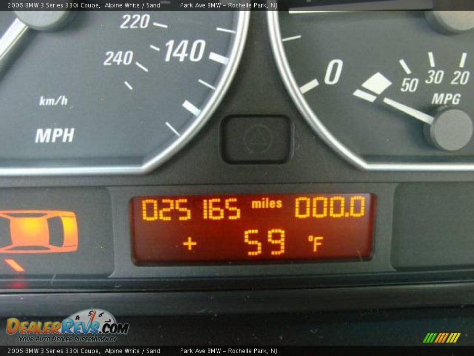 2006 BMW 3 Series 330i Coupe Alpine White / Sand Photo #15