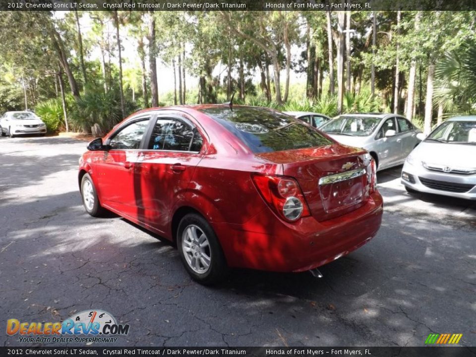 2012 Chevrolet Sonic LT Sedan Crystal Red Tintcoat / Dark Pewter/Dark Titanium Photo #6