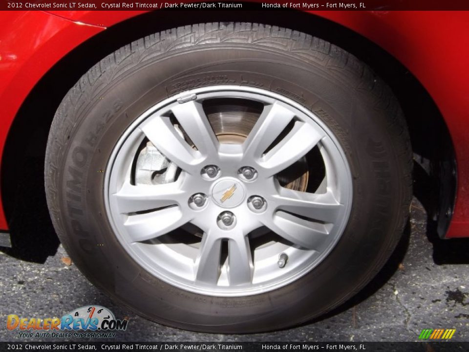 2012 Chevrolet Sonic LT Sedan Crystal Red Tintcoat / Dark Pewter/Dark Titanium Photo #9