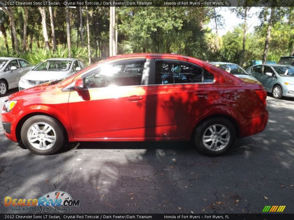 2012 Chevrolet Sonic LT Sedan Crystal Red Tintcoat / Dark Pewter/Dark Titanium Photo #10