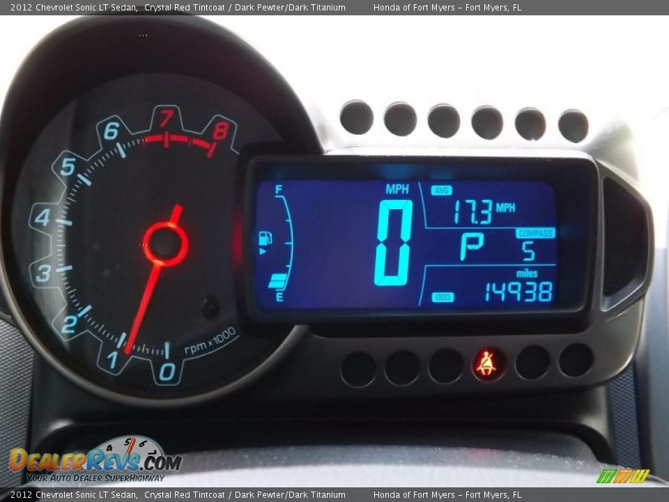 2012 Chevrolet Sonic LT Sedan Crystal Red Tintcoat / Dark Pewter/Dark Titanium Photo #21