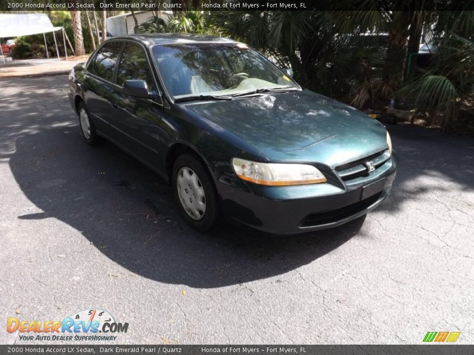 2000 Honda Accord LX Sedan Dark Emerald Pearl / Quartz Photo #1