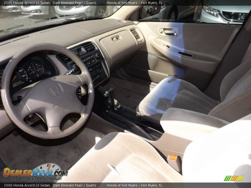 2000 Honda Accord LX Sedan Dark Emerald Pearl / Quartz Photo #7