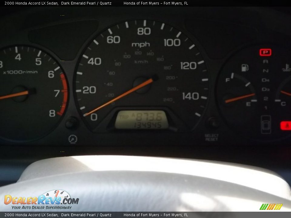 2000 Honda Accord LX Sedan Dark Emerald Pearl / Quartz Photo #14