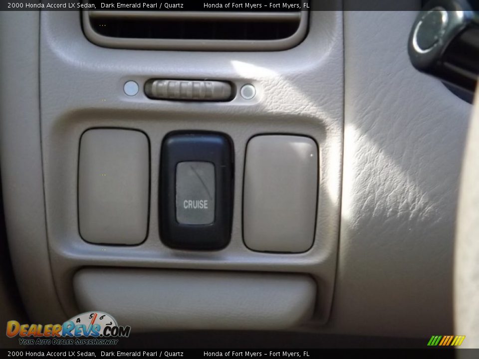 2000 Honda Accord LX Sedan Dark Emerald Pearl / Quartz Photo #17