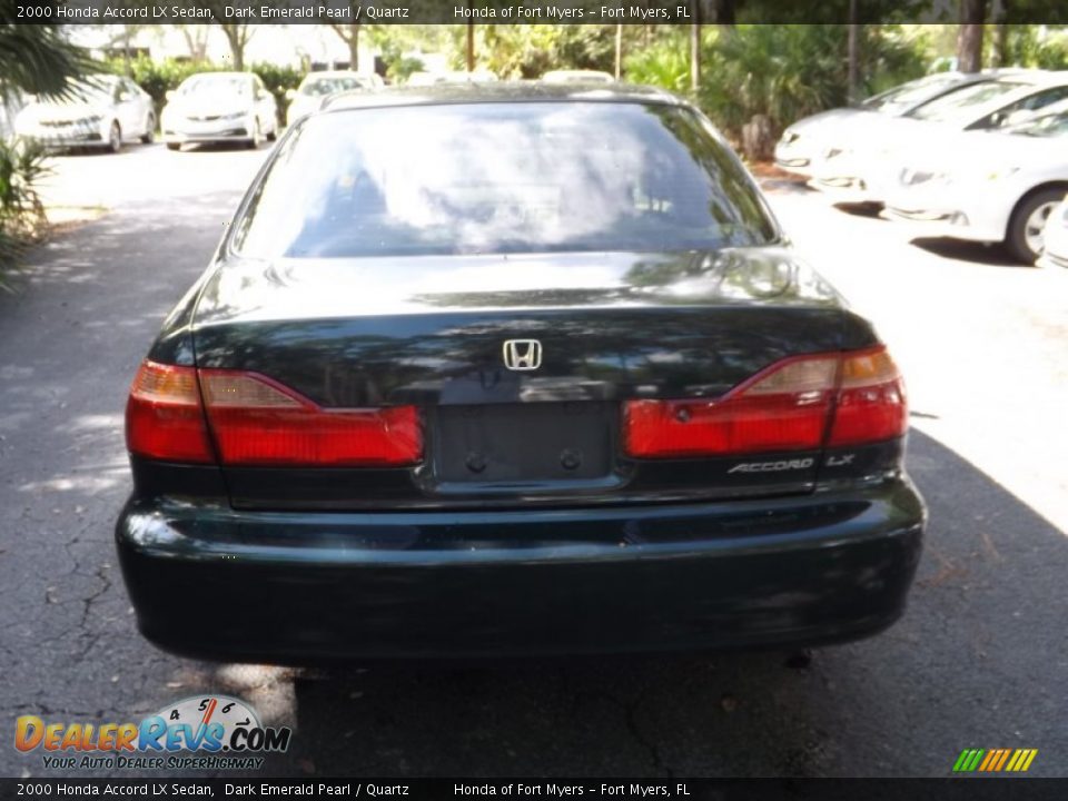 2000 Honda Accord LX Sedan Dark Emerald Pearl / Quartz Photo #34