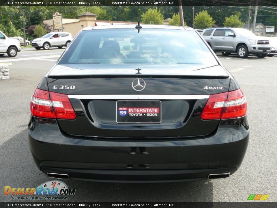 2011 Mercedes-Benz E 350 4Matic Sedan Black / Black Photo #5