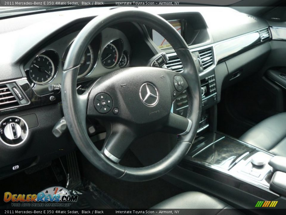 2011 Mercedes-Benz E 350 4Matic Sedan Black / Black Photo #10