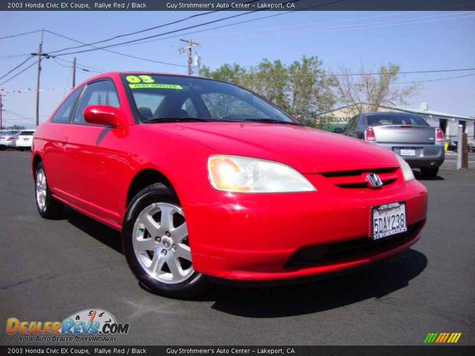 2003 Honda Civic EX Coupe Rallye Red / Black Photo #1