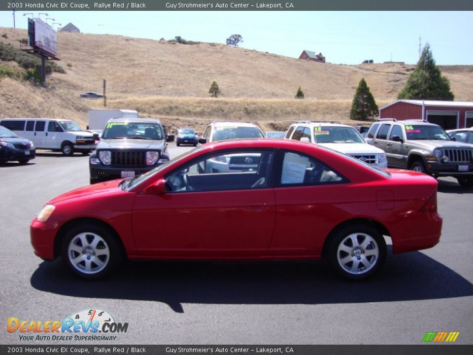 2003 Honda Civic EX Coupe Rallye Red / Black Photo #4