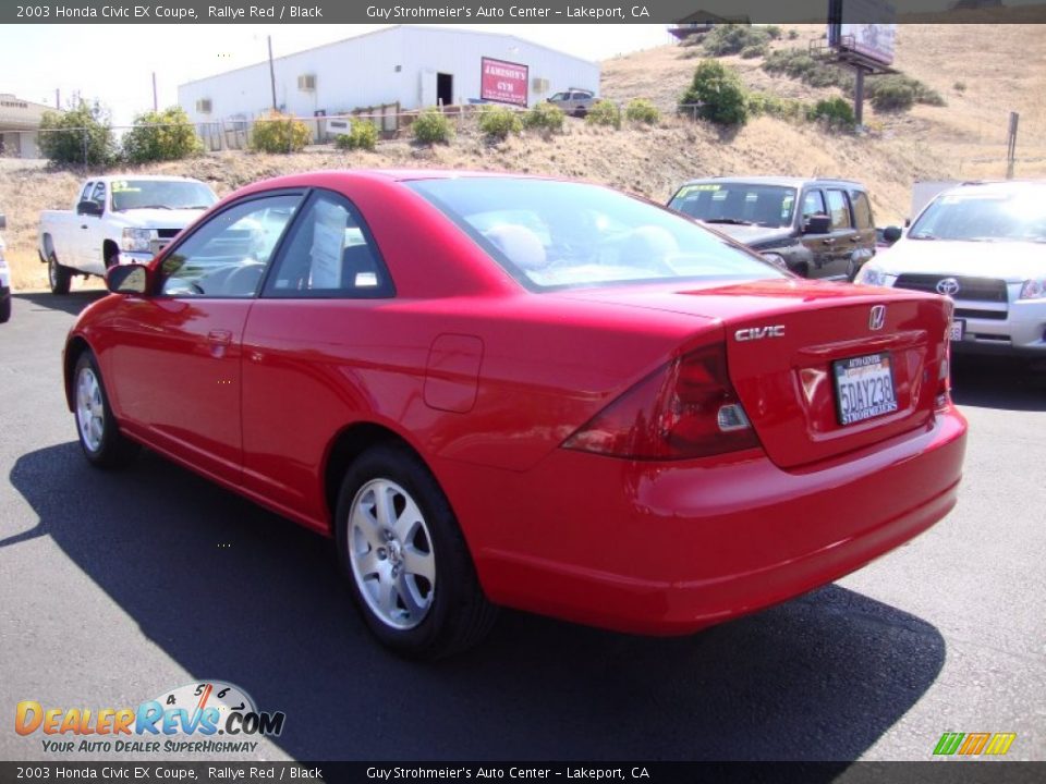 2003 Honda Civic EX Coupe Rallye Red / Black Photo #5
