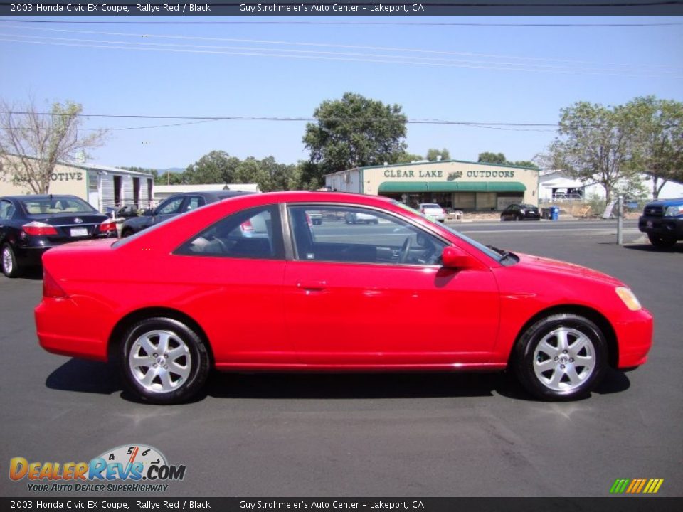 2003 Honda Civic EX Coupe Rallye Red / Black Photo #8