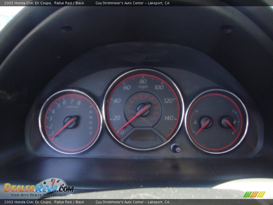 2003 Honda Civic EX Coupe Rallye Red / Black Photo #12