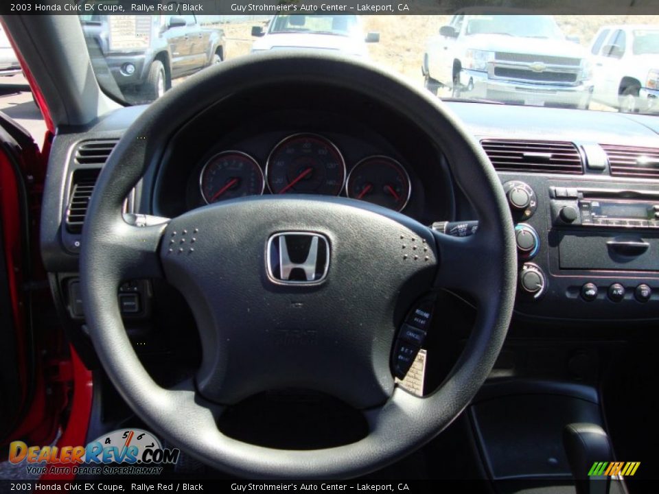 2003 Honda Civic EX Coupe Rallye Red / Black Photo #13