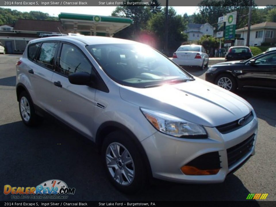 2014 Ford Escape S Ingot Silver / Charcoal Black Photo #3