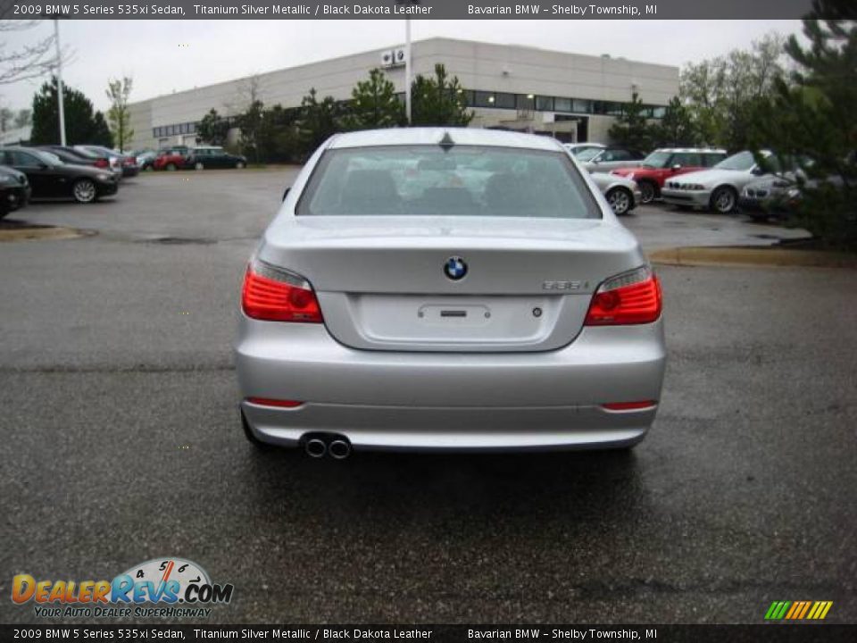 2009 BMW 5 Series 535xi Sedan Titanium Silver Metallic / Black Dakota Leather Photo #4