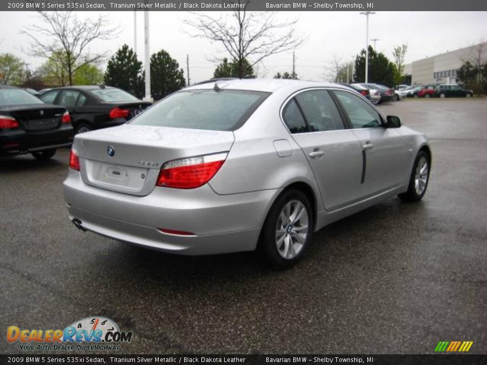2009 BMW 5 Series 535xi Sedan Titanium Silver Metallic / Black Dakota Leather Photo #5