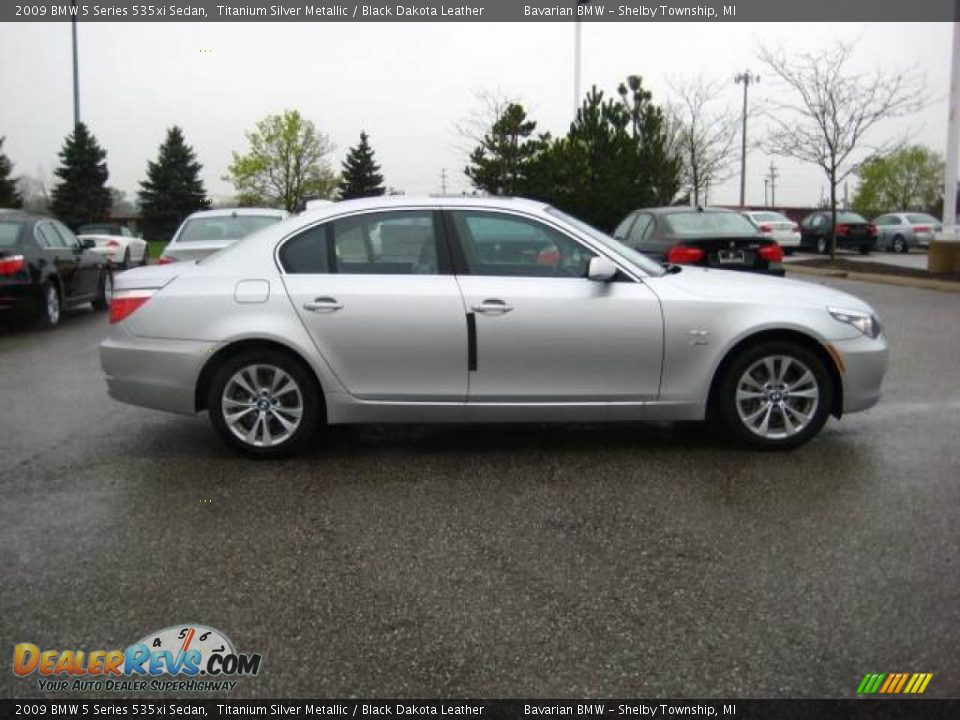 2009 BMW 5 Series 535xi Sedan Titanium Silver Metallic / Black Dakota Leather Photo #6