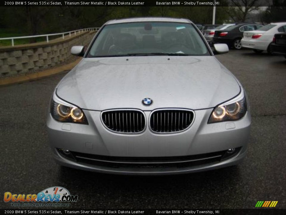 2009 BMW 5 Series 535xi Sedan Titanium Silver Metallic / Black Dakota Leather Photo #8