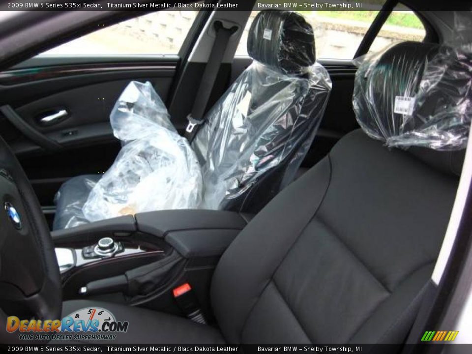 2009 BMW 5 Series 535xi Sedan Titanium Silver Metallic / Black Dakota Leather Photo #10