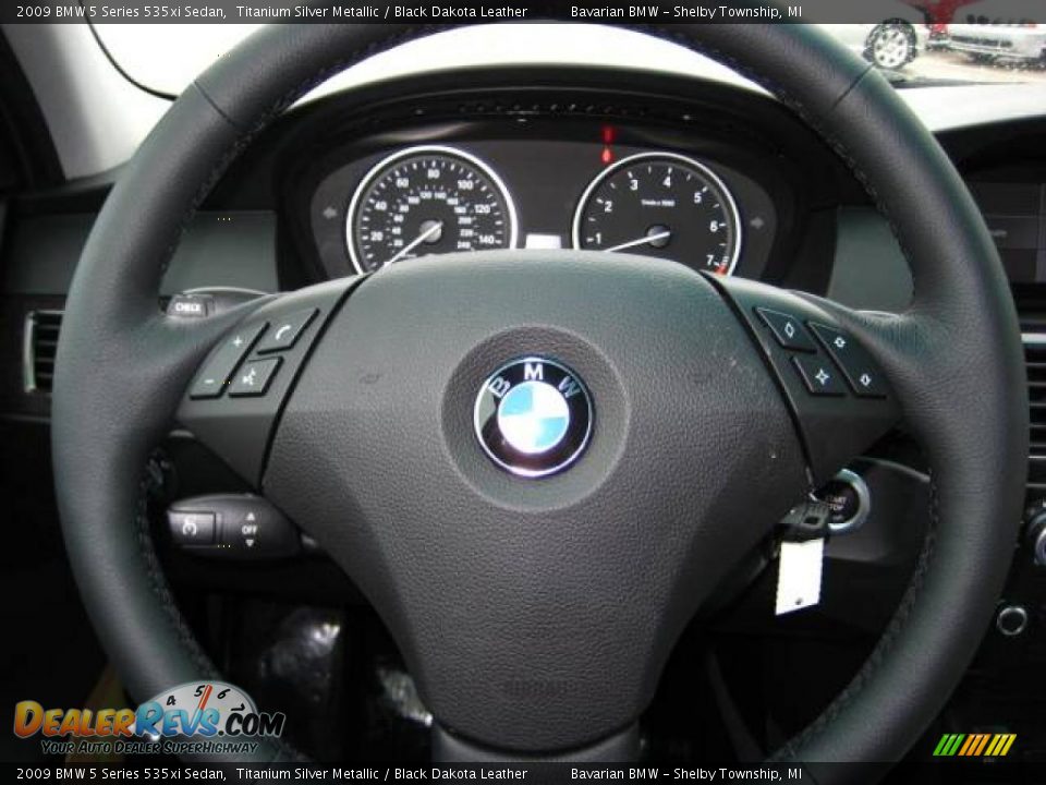 2009 BMW 5 Series 535xi Sedan Titanium Silver Metallic / Black Dakota Leather Photo #16