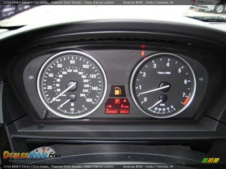2009 BMW 5 Series 535xi Sedan Titanium Silver Metallic / Black Dakota Leather Photo #17