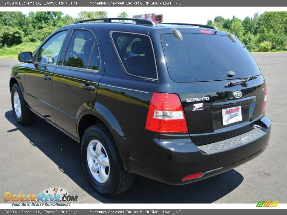 2009 Kia Sorento LX Ebony Black / Beige Photo #4