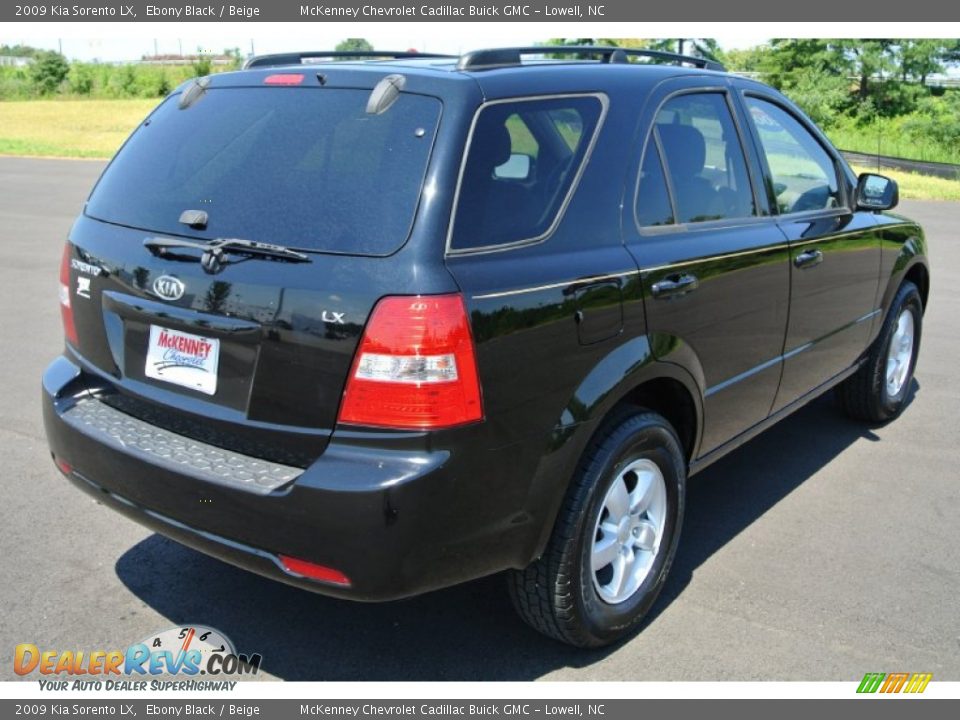 2009 Kia Sorento LX Ebony Black / Beige Photo #5