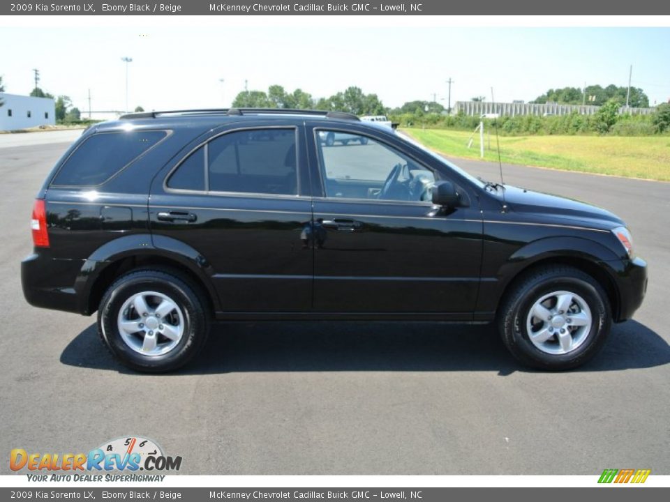 2009 Kia Sorento LX Ebony Black / Beige Photo #6