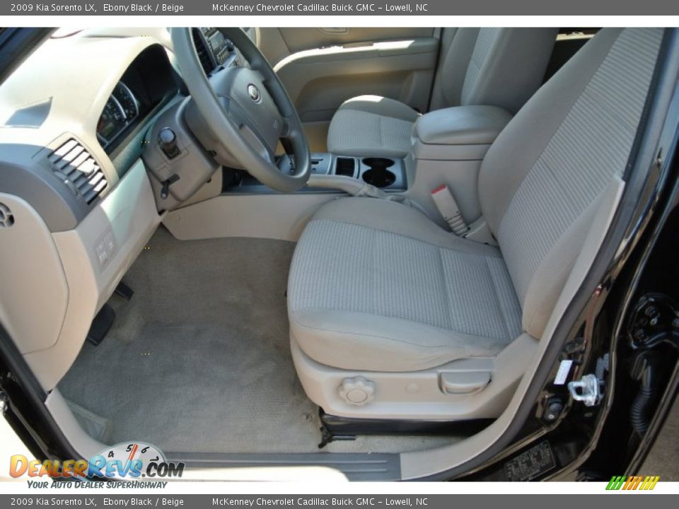 2009 Kia Sorento LX Ebony Black / Beige Photo #7