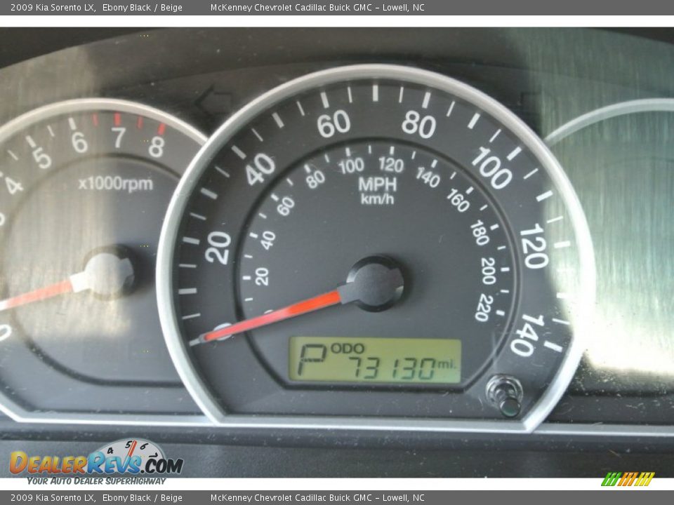 2009 Kia Sorento LX Ebony Black / Beige Photo #15