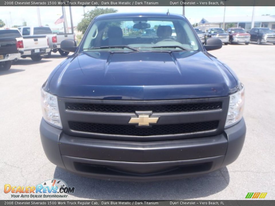 2008 Chevrolet Silverado 1500 Work Truck Regular Cab Dark Blue Metallic / Dark Titanium Photo #2