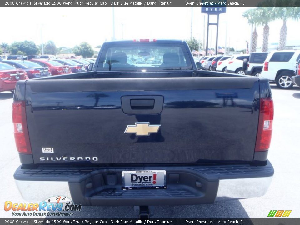 2008 Chevrolet Silverado 1500 Work Truck Regular Cab Dark Blue Metallic / Dark Titanium Photo #4