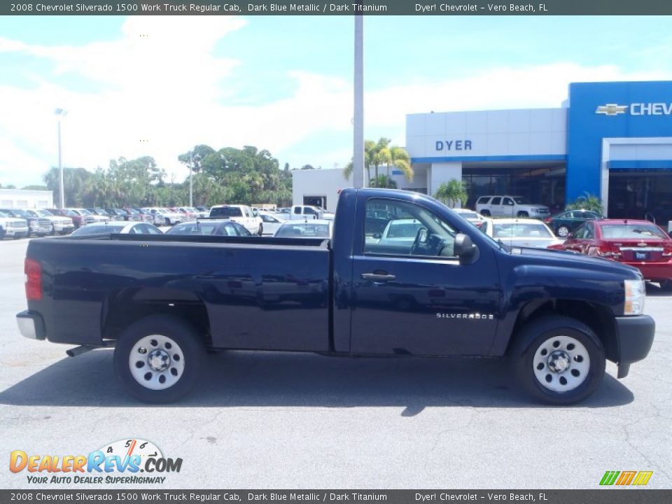 2008 Chevrolet Silverado 1500 Work Truck Regular Cab Dark Blue Metallic / Dark Titanium Photo #7