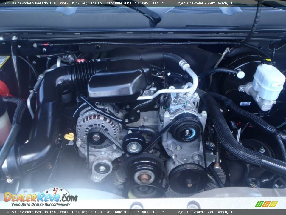 2008 Chevrolet Silverado 1500 Work Truck Regular Cab Dark Blue Metallic / Dark Titanium Photo #9
