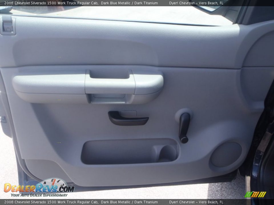 2008 Chevrolet Silverado 1500 Work Truck Regular Cab Dark Blue Metallic / Dark Titanium Photo #10
