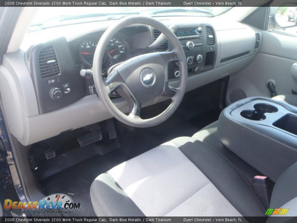 2008 Chevrolet Silverado 1500 Work Truck Regular Cab Dark Blue Metallic / Dark Titanium Photo #11
