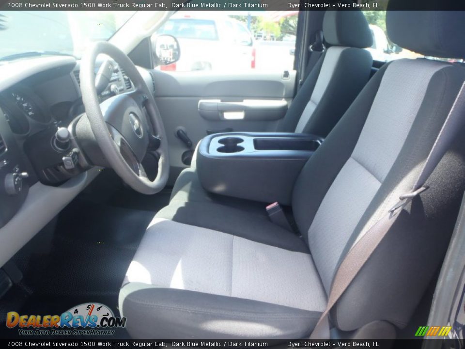 2008 Chevrolet Silverado 1500 Work Truck Regular Cab Dark Blue Metallic / Dark Titanium Photo #12