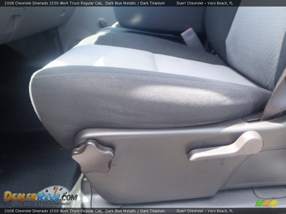 2008 Chevrolet Silverado 1500 Work Truck Regular Cab Dark Blue Metallic / Dark Titanium Photo #13