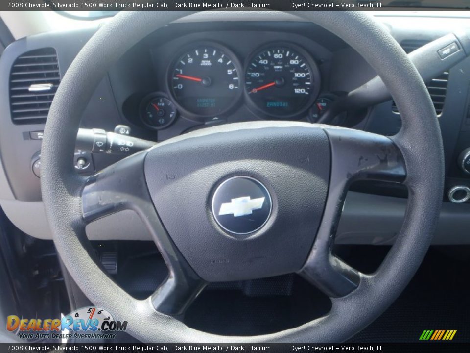 2008 Chevrolet Silverado 1500 Work Truck Regular Cab Dark Blue Metallic / Dark Titanium Photo #14