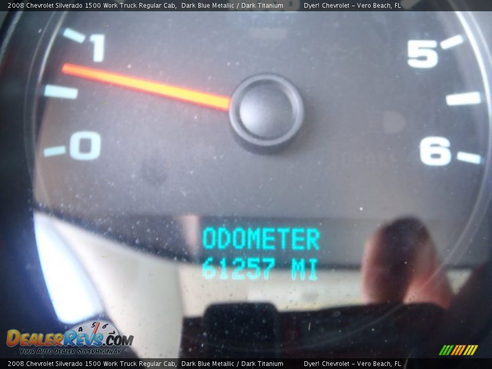 2008 Chevrolet Silverado 1500 Work Truck Regular Cab Dark Blue Metallic / Dark Titanium Photo #15