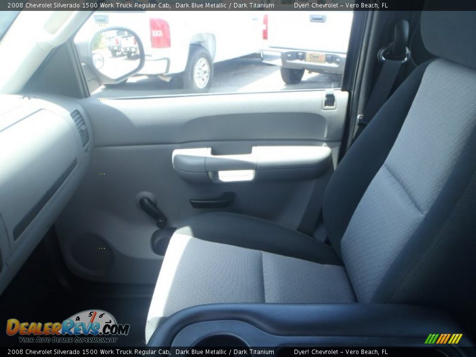 2008 Chevrolet Silverado 1500 Work Truck Regular Cab Dark Blue Metallic / Dark Titanium Photo #18
